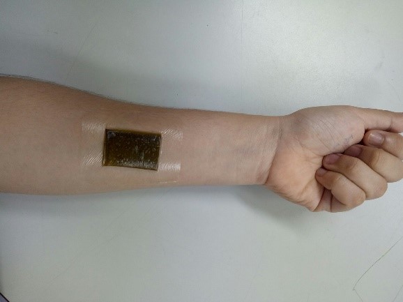 แผ่นแปะแก้ปวดจากสมุนไพรไทย (Analgesic patch from Thai herb)